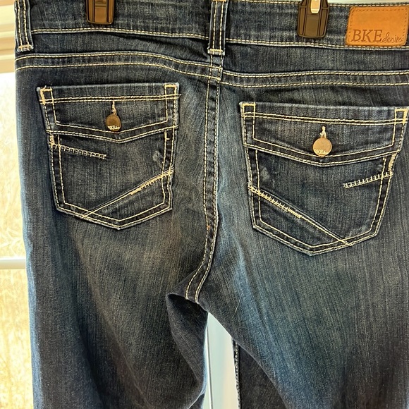 BKE Denim jeans Dakota 30x35 1/2 zip flare - Picture 2 of 7